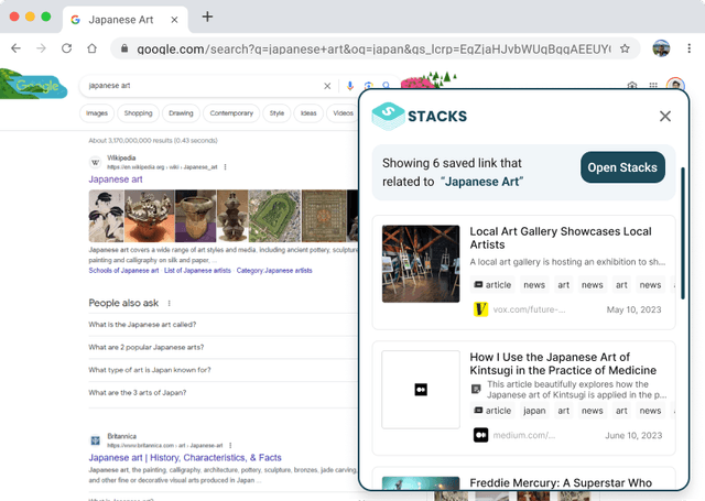 Universal search across content types